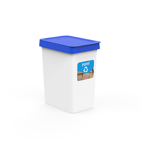 Cubo de reciclaje ecológico 32 litros de 3 compartimentos (2 de 8 L + 1 de  16 L), reciclaje de basura / cubos de reciclaje, Gran Capacidad, para Papel  